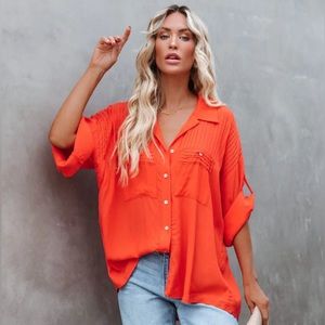 VICI - Too Good For You Button Down Top in ***PINK***